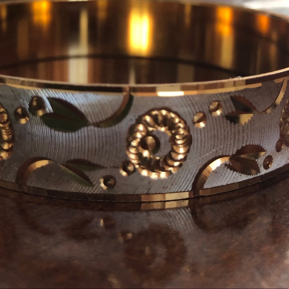 NWOT silver and gold bangle